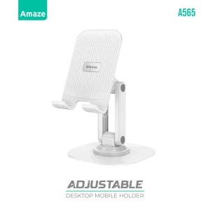 Amaze A565 Adjustable Desktop Mobile Holder – White – BIS