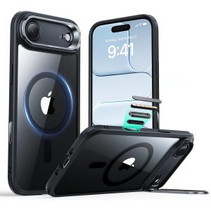 iPhone 17 Air ESR Classic Hybrid With Stand Case – Clear Black